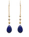 iWebCart - Lapis Lazuli Linear Drop Earrings