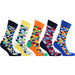iWebCart - Men's 5-Pair Funky Patterned Socks-3054