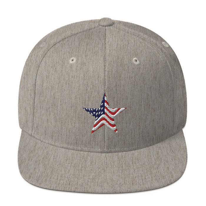 iWebCart - USA Flag Star Snapback Hat