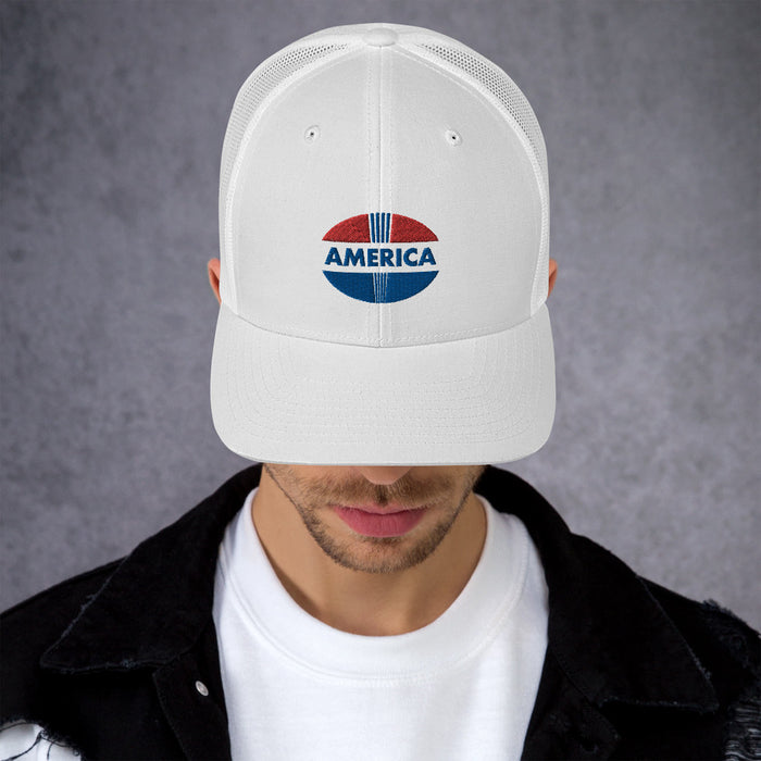 iWebCart - America Embroidered Trucker Cap