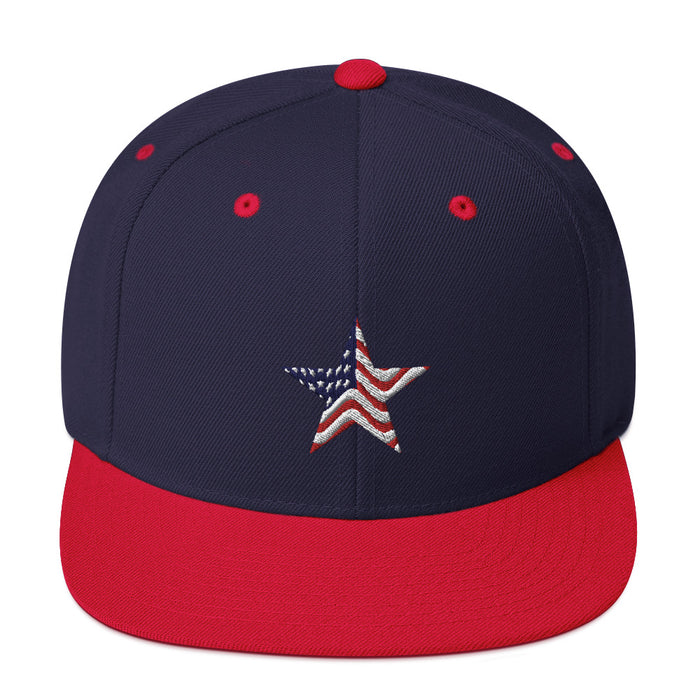iWebCart - USA Flag Star Snapback Hat