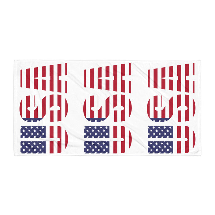 iWebCart - USA Flag Pattern Patriotic Beach Towel